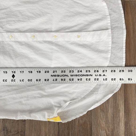 Kerri Rosenthal Small White Cotton Shirt with Pink Heart Applique Button Up Top - Picture 8 of 13